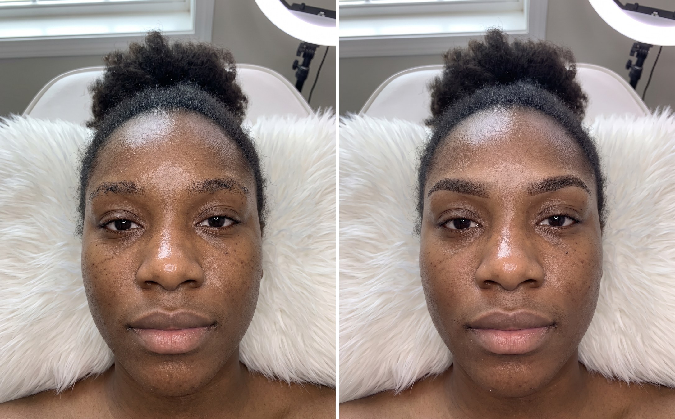 Ombre brow transformation, result three