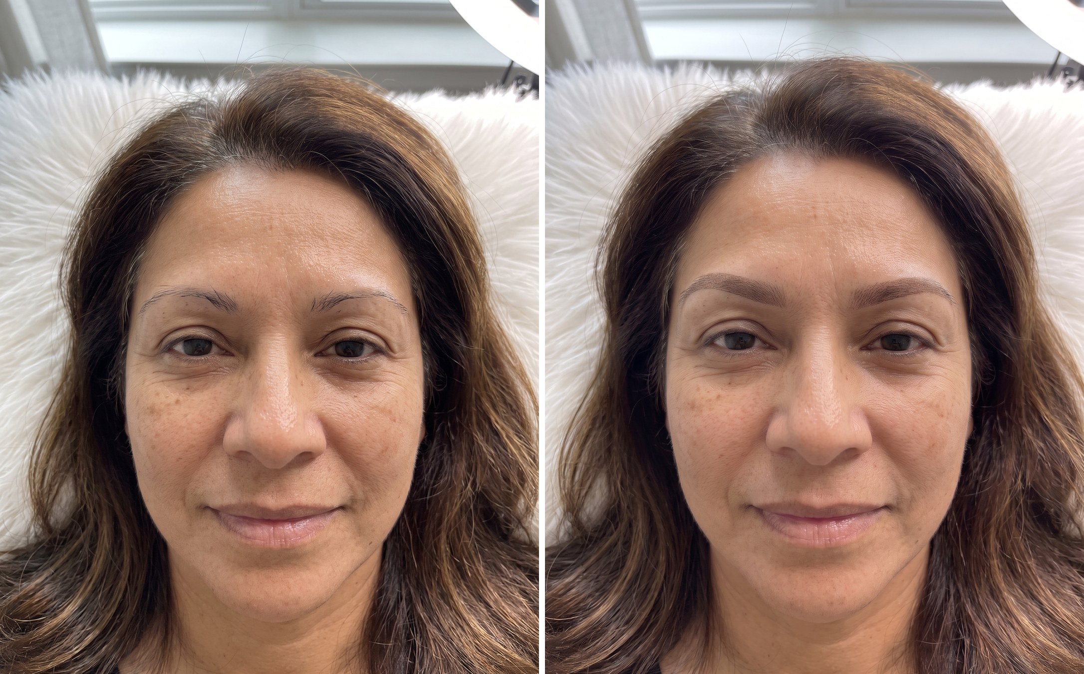 Ombre brow transformation, result six
