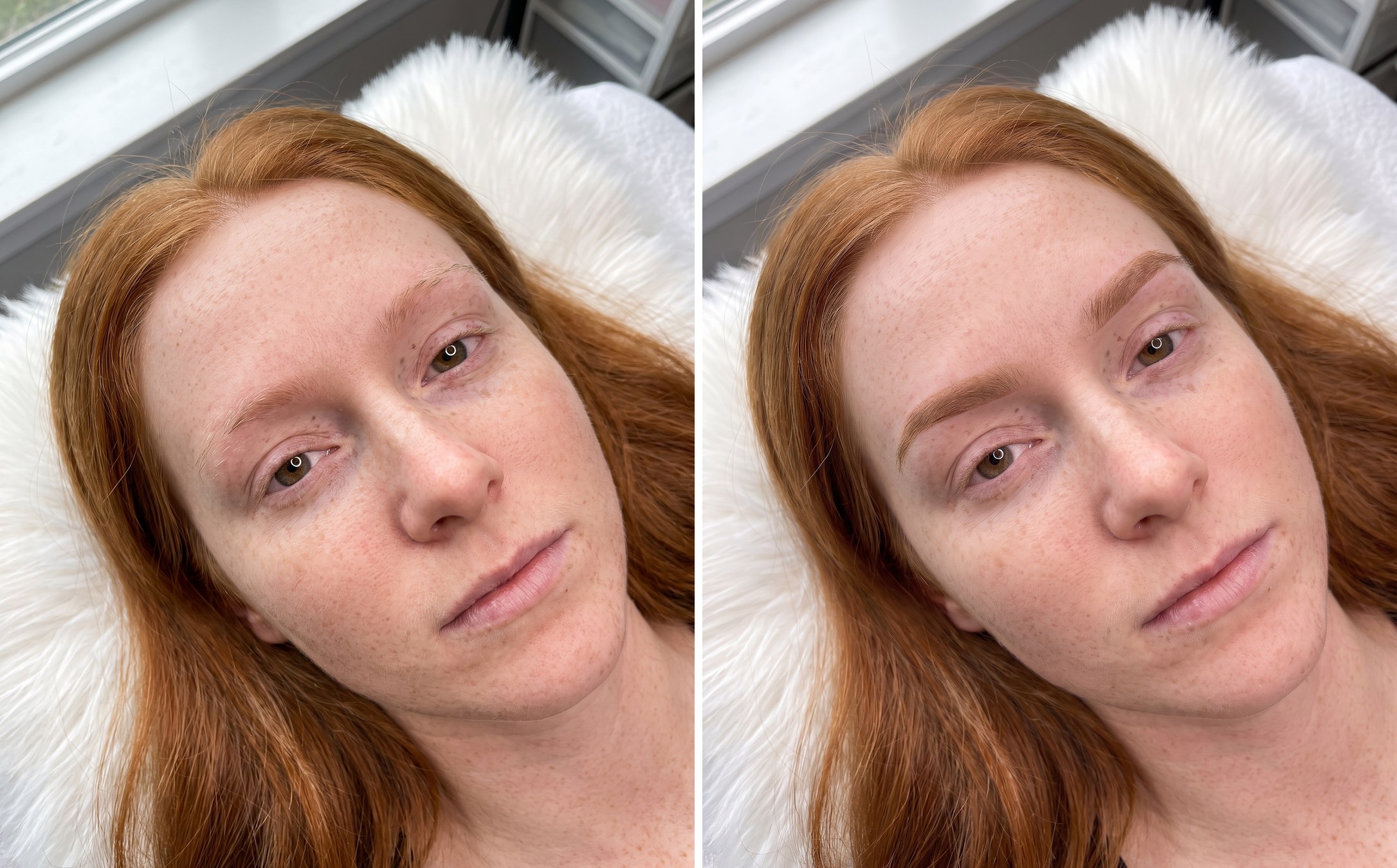 Ombre brow transformation, result five